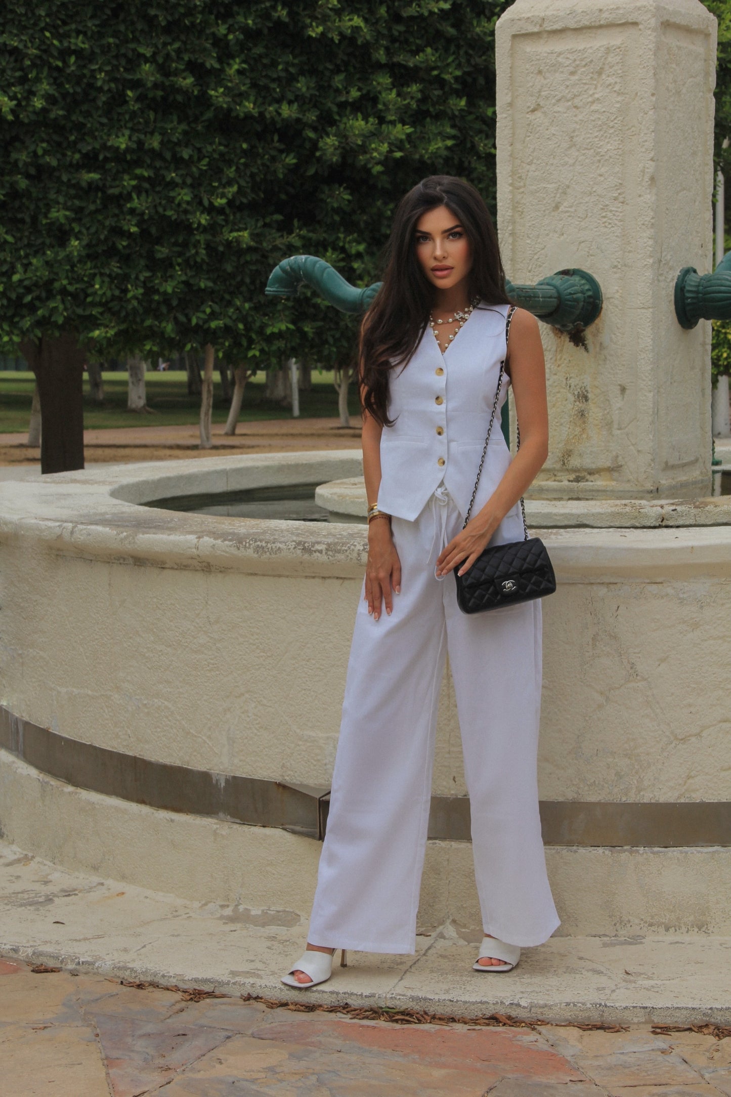 Marie Suit Linnen White