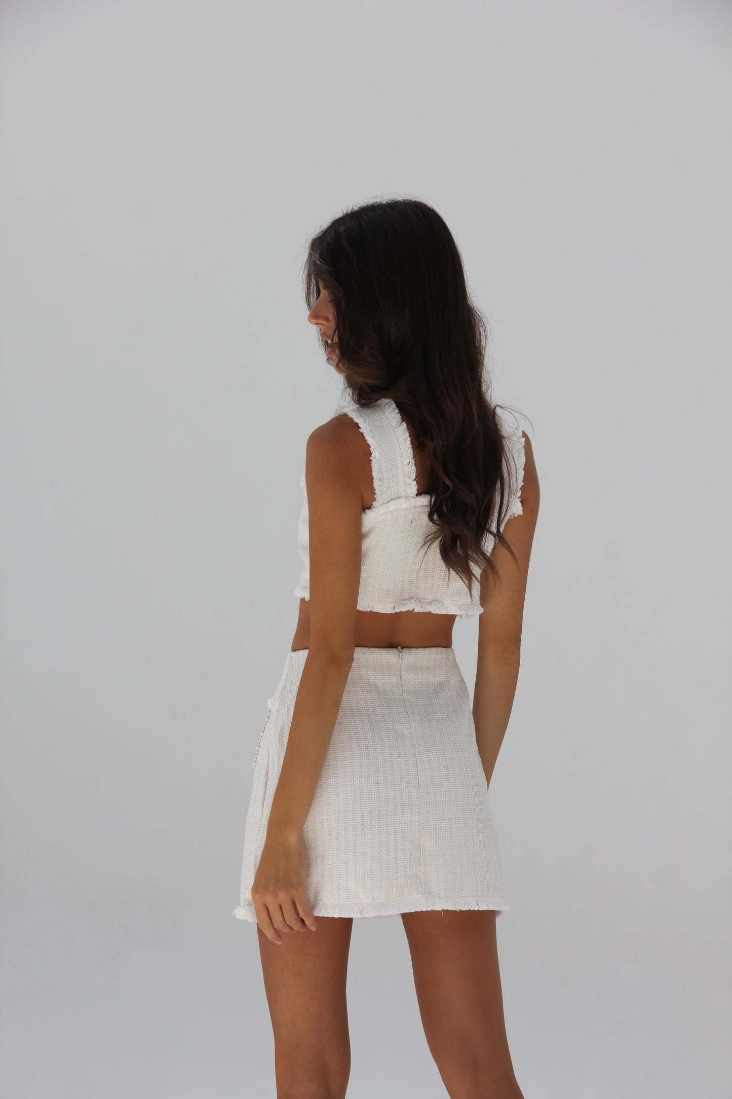 Juliana Tweed Set Blanc