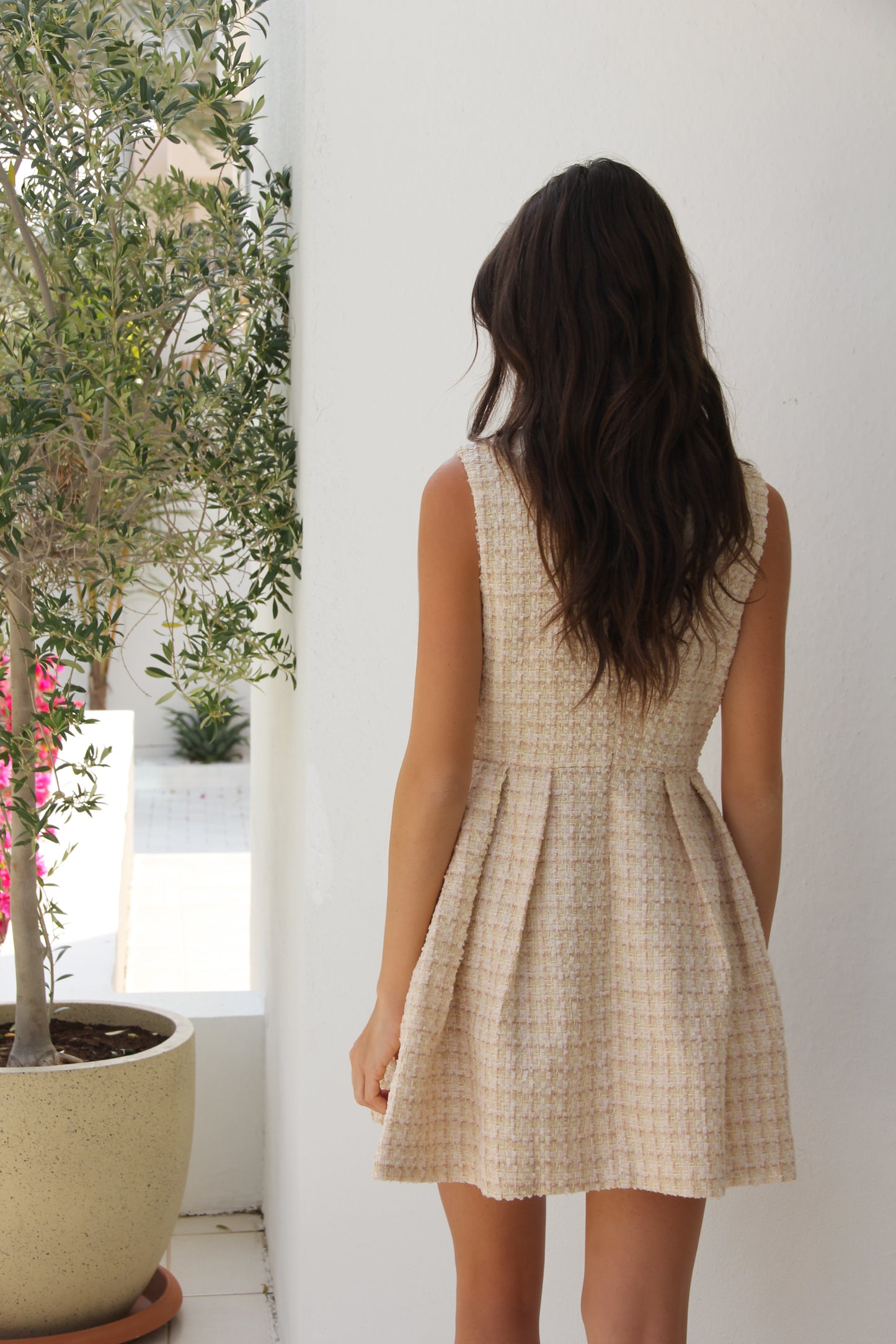 Bow Tweed Dress
