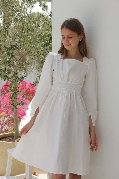 Dalia Dress White